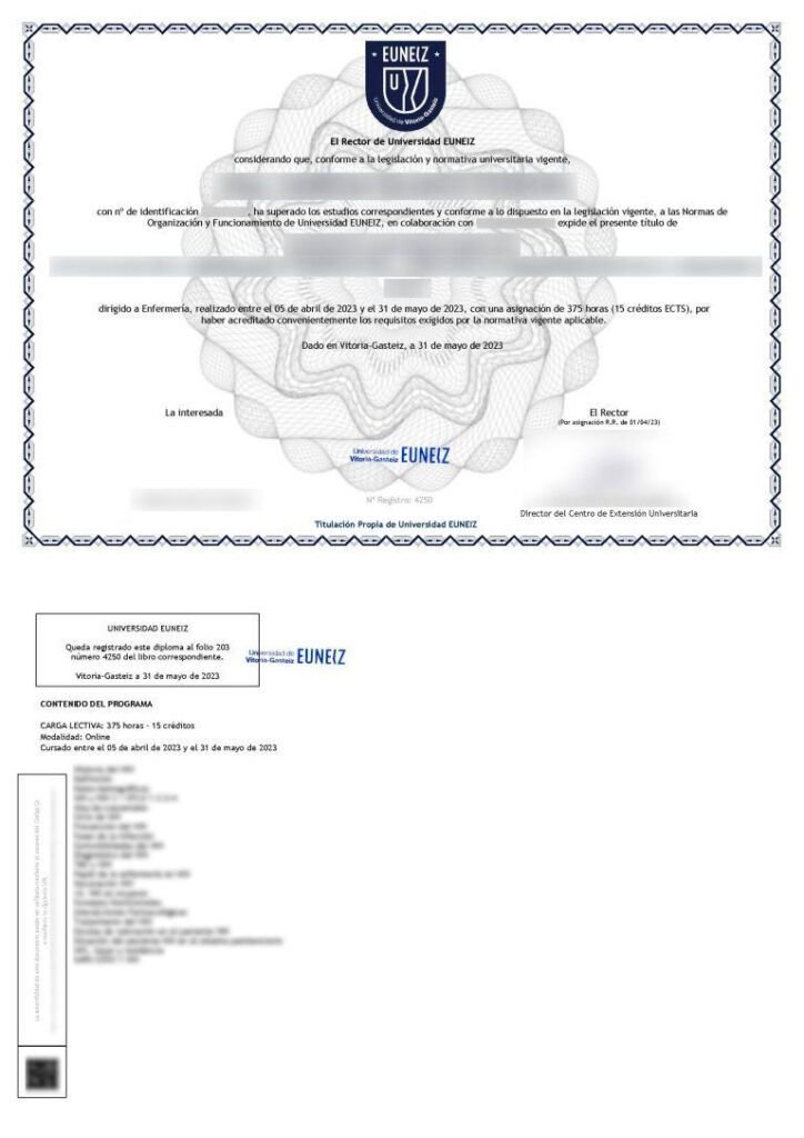 certificado euneiz